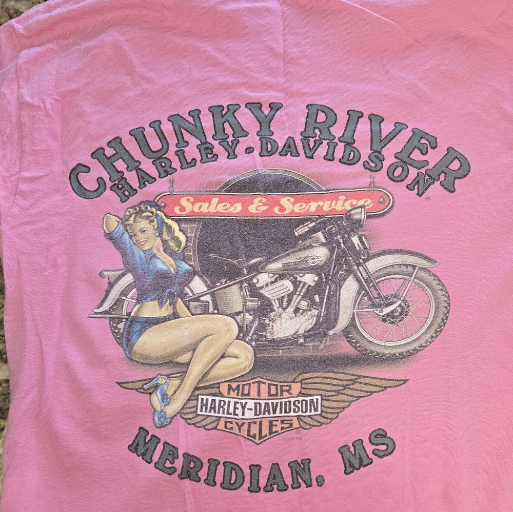 Harley-Davidson Pink Pin Up Girl Tee